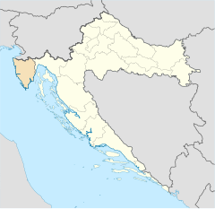 ポレッチの位置（クロアチア内）