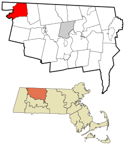 Location in Franklin County in Massachusetts