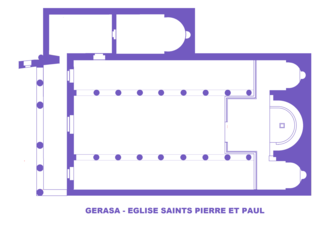 Plan de l'église Saint-Pierre-et-Saint-Paul.