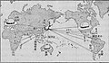 戦前日本の輸出産品だった紙製パナマ帽の輸出先。1935年