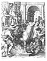 Image 15Perillos being forced into the brazen bull that he built for Phalaris (from List of mythological objects)