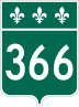 Route 366 marker