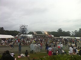 Quruli performing at the World Happiness Festival in 2014