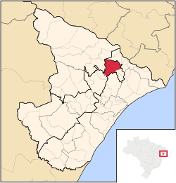 Localização de Aquidabã em Sergipe