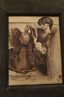 Portret van Jane Morris (Jane Burden), 1873, tekening met inkt