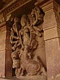 A wall relief at the Durga temple