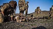 Ranger snipers from 1st Ranger Battalion, practice marksmanship on a range in Afghanistan prior to a night combat operation against insurgents, 7 May 2013