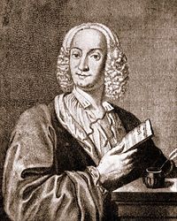 Antonio Vivaldi. Kopparstick av François Morellon de La Cave (1723).