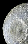 Crater on Mimas