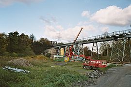 Bauarbeiten an der Pfeilerbrücke (2004)