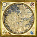 Image 37The Fra Mauro map, a medieval European map, was made around 1450 by the Italian monk Fra Mauro. It is a circular world map drawn on parchment and set in a wooden frame, about two meters in diameter. (from History of cartography)