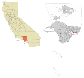 Location within Los Angeles County, California