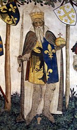 Painting of an Italian nobleman reminiscent of Charlemagne