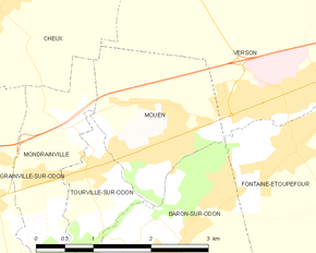 Poziția localității Mouen