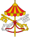 The umbraculum, emblem of the Holy See during a sede vacante