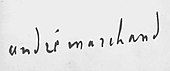 signature d'André Marchand