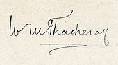 signature de William Makepeace Thackeray