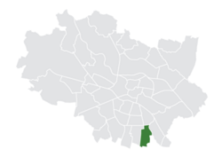 Location of Jagodno within Wrocław
