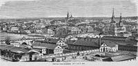 Екатеринбургский монетный двор (на переднем плане), 1874 год