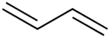 Skeletal formula of buta-1,3-dien