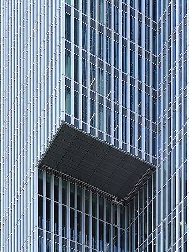 Деталь фасада гостинично-офисного комплекса De Rotterdam в Роттердаме