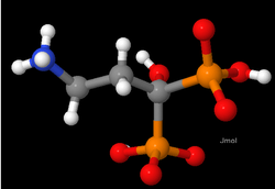 Кулестержнева модель молекули памідронової кислоти