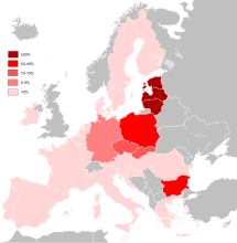 Knowledge of Russian.[72] (Note that 37.5% of Latvia's population[73] and about 30% of Estonia's population are native Russian speakers.)