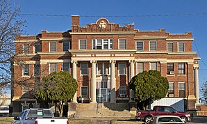 Das Lynn County Courthouse in Tahoka, gelistet im NRHP mit der Nr. 82004513[1]