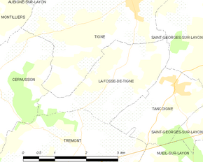 Poziția localității La Fosse-de-Tigné