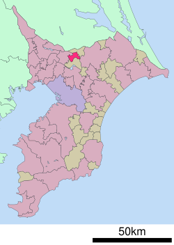 Location of Motono in Chiba Prefecture