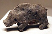 Neolithic pottery pig, Hemudu culture, Zhejiang, China