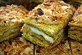 "Puff pastry of San Lorenzo". During the celebration of the Virgen de San Lorenzo [es], pastas, pastries and other desserts are usually served.