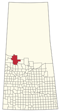 Location of the RM of Meadow Lake No. 588 in Saskatchewan