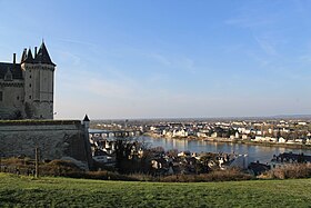 Panorama depuis la rive gauche de Saumur, vue sur l'île d'Offard.