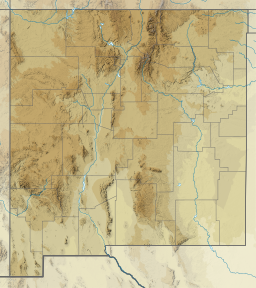 Location of the lake in New Mexico, USA.