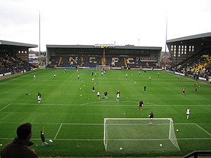 Der Haydn Green Family Stand (Mitte) in der Meadow Lane in Nottingham