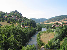 L'Allier entre les villages de Saint-Ilpize et Villeneuve-d'Allier, Haute-Loire