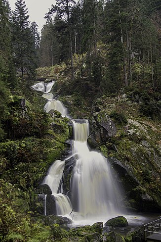 Triberger Wasserfälle, die unteren 4 der 7 Hauptstufen