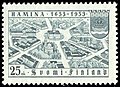 Haminan vaakuna kaupungin 300-vuotisjuhlan postimerkissä.