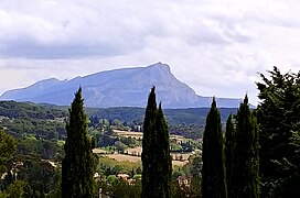 Montagne Sainte-Victoire vue depuis son atelier des Lauves