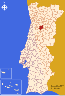 Viseu Portugalin kartalla