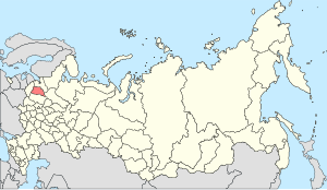 Новгородська область на карті суб'єктів Російської Федерації
