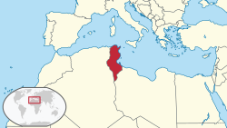 Location of Tunis