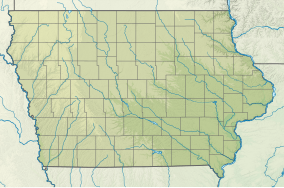 Map showing the location of Lacey-Keosauqua State Park