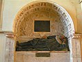 Grave of John Saunders in the South transept