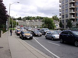 Traffic in York Mills, east of Yonge.