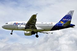 Airbus A319-100 der Avianca Ecuador noch in Farben der AeroGal