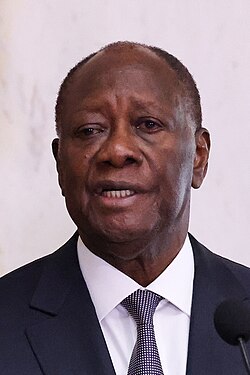 Alassane Ouattara vuonna 2024.