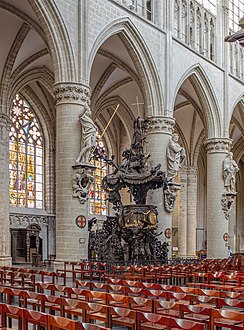 Baroque pulpit by Hendrik Frans Verbruggen (1699)