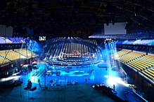 Photo de la scène de l'Eurovision 2018.